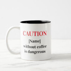 Personalized Custom Text Coffee Lover Two-Tone Coffee Mug