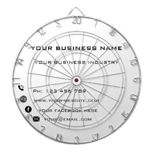 Personalized Custom Text Colour Business Dartboard