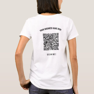 Personalized Custom Text Company QR Code T-Shirt