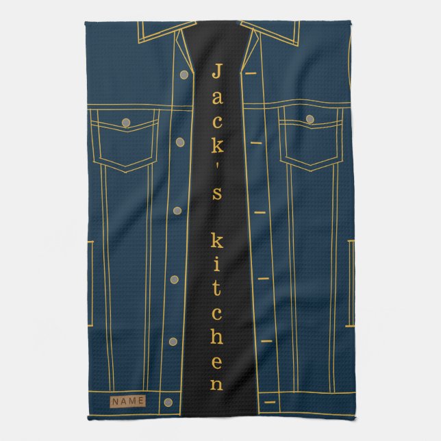 Personalized Custom Text Kitchen Towel (Vertical)