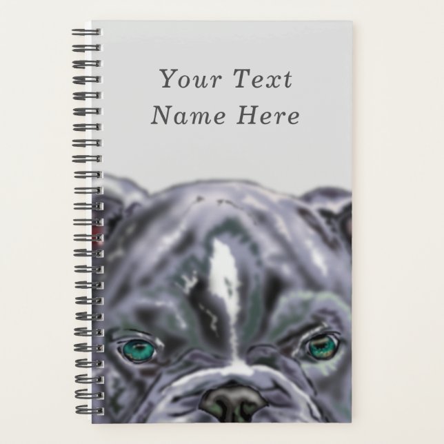 Personalized Custom Text Planner with Pet Dog (Front)