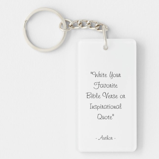 Personalized Custom Text quote  Keychain (Front)