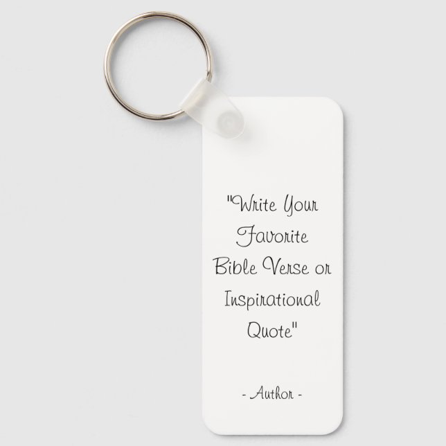 Personalized Custom Text quote  Keychain (Front)