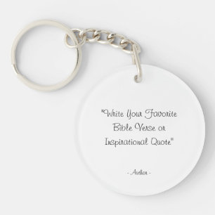 Personalized Custom Text quote Keychain