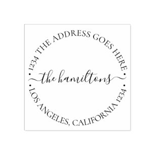 Personalized Custom Text Within Circle Unique Rubber Stamp