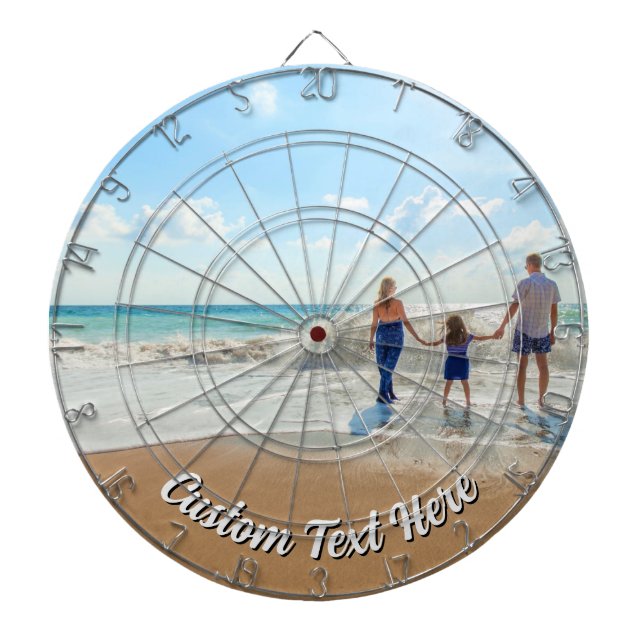 Personalized Custom Text Your Photo Dart Board (Front)