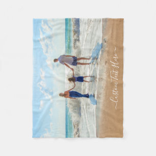 Personalized Custom Text Your Photo Fleece Blanket