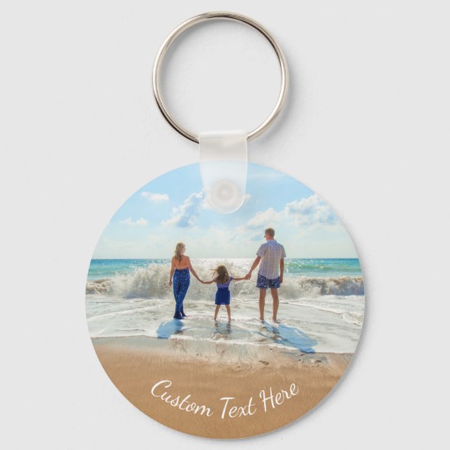 Personalized Custom Text Your Photo Keychain (Front)