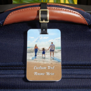 Personalized Custom Text Your Photo Luggage Tag