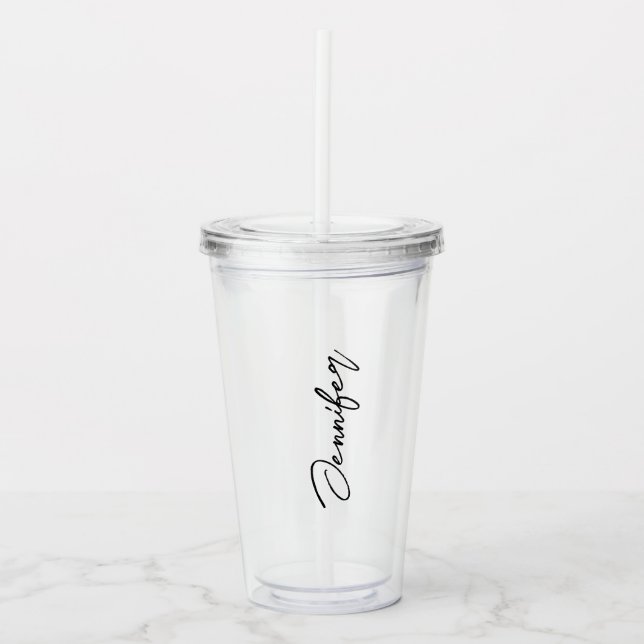 Personalized Custom Tumbler | Bridesmaid Tumbler w (Front)