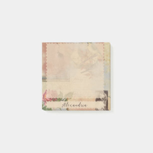 Personalized Custom Vintage Paper  Post-it Notes