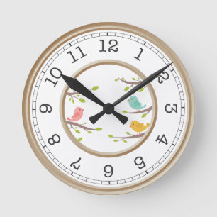 Personalized Custom Vintage Your Own Photo & Text Round Clock