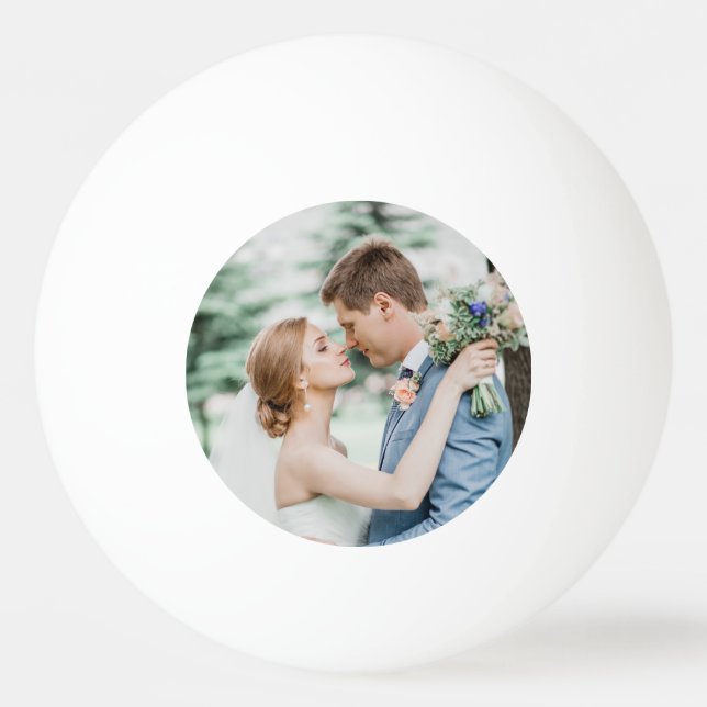 Personalized Custom Wedding Couple Photo Ping Pong Ball (Front)