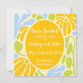 Personalized Custom Wedding Invitation Retro Style