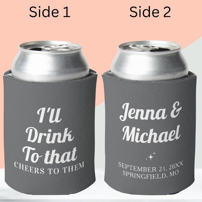 Personalized Custom Wedding Party Favours Can Cooler (Creator Uploaded)