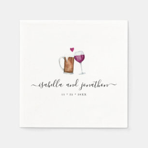 Personalized Custom Wine & Beer Themed Napkins