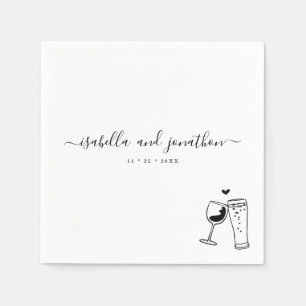 Personalized Custom Wine & Brews Themed Napkins