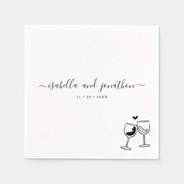 Personalized Custom Wine Tasting Themed Napkins (Front)