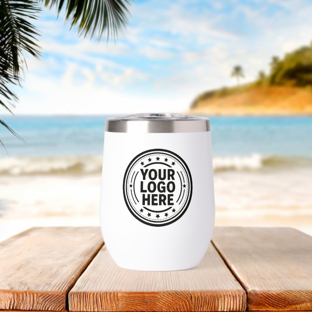 Personalized Custom Wine Tumbler (Beach (Rotated))