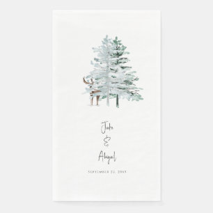 Personalized Custom Woodland Modern Font Napkin
