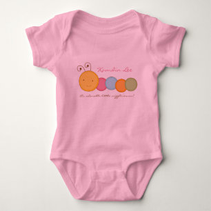 Personalized Custom Worm Baby One Sie Body Suit Bodysuit