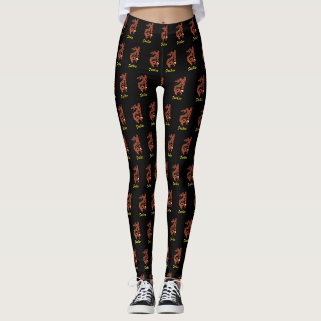 Personalized Custom Year of The Dragon Leggings (Front)