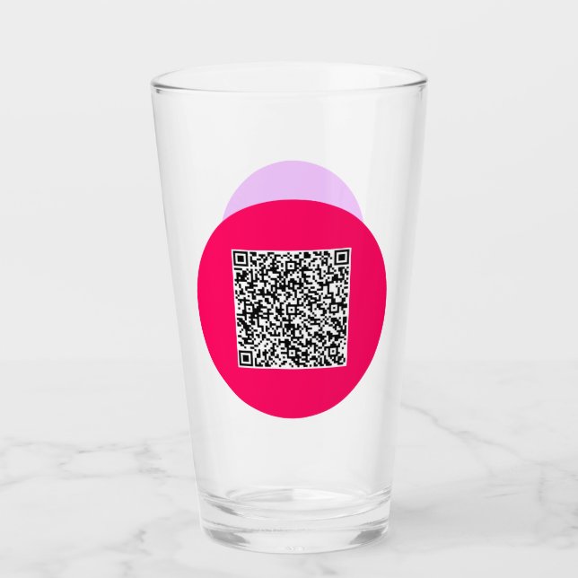 Personalized Custom YouQR Code Glass Choose Colour (Front)