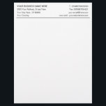 Personalized Custom Your Business Letterhead<br><div class="desc">Custom Colours and Font - Your Business Office Letterhead - Add Your Business Name - Company / Address - Contact Information / more - Resize and move or remove and add elements / image / text with Customization tool. Choose your colours / font / size ! Enjoy - Be Happy...</div>