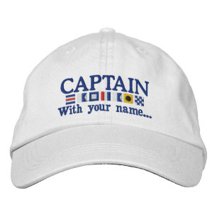 Personalized Custom Your Captain Nautical Flags Embroidered Hat