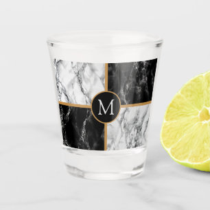 Personalized Custom Your Letter Shot Glass Marble