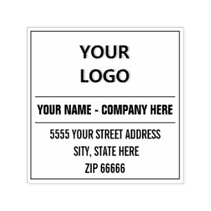 Personalized Custom Your Name Address Logo - Photo Self-inking Stamp