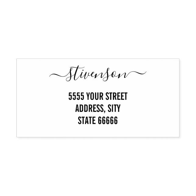 Personalized Custom Your Name Address Stamp (Design)