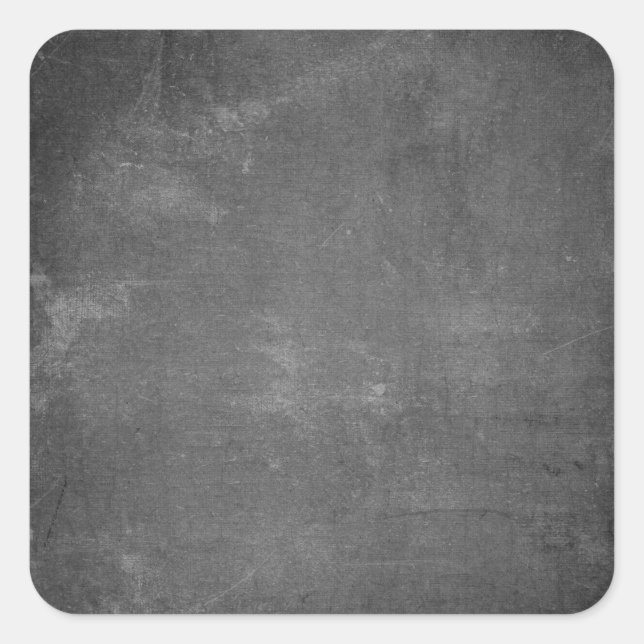 Personalized Custom Your Own Black Chalkboard Square Sticker (Front)