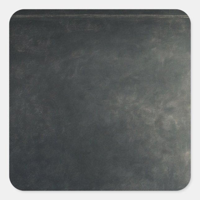 Personalized Custom Your Own Black Chalkboard Square Sticker (Front)