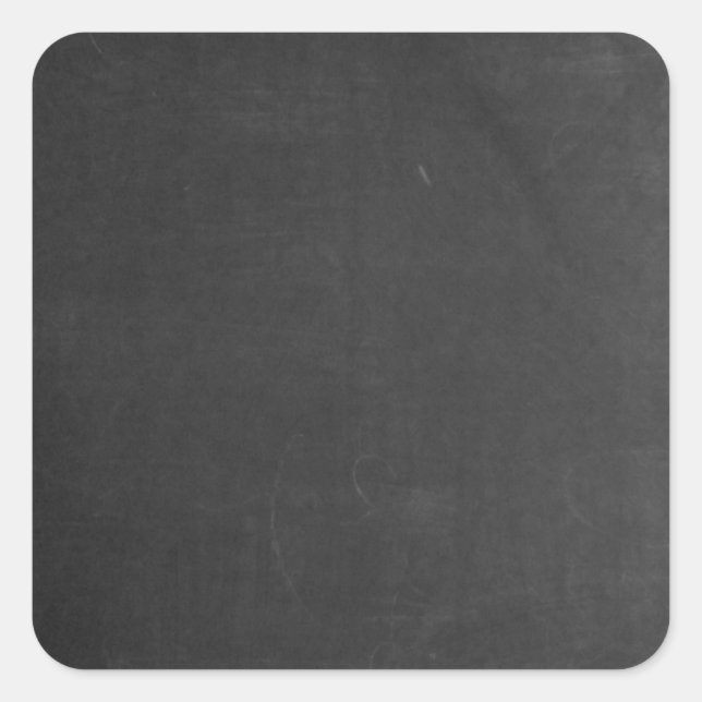 Personalized Custom Your Own Black Chalkboard Square Sticker (Front)