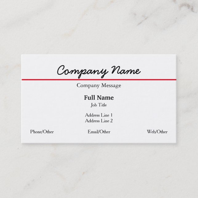 Personalized Custom Your Own Business Card (Front)