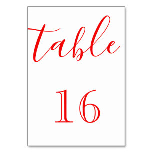 Personalized Custom Your Own Elegant Script Table Number