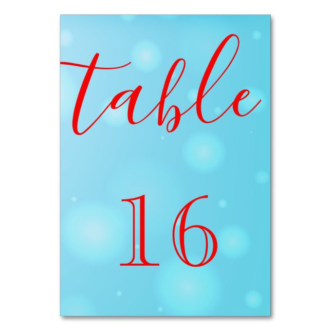 Personalized Custom Your Own Elegant Script Table Number (Front)