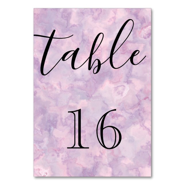Personalized Custom Your Own Elegant Script Table Number (Front)