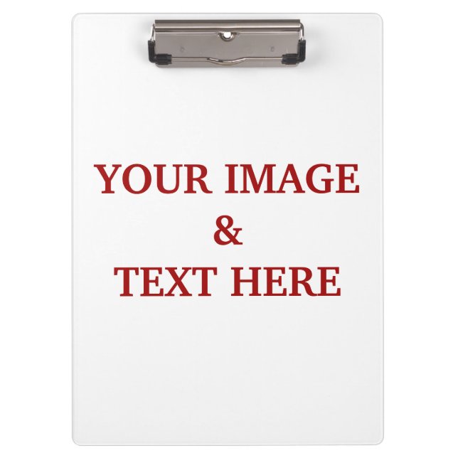 Personalized Custom Your Own Image,Logo & Text Clipboard (Front)