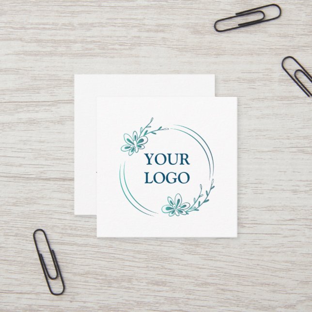 Personalized Custom Your Own Logo Square Business Card (Front/Back In Situ)