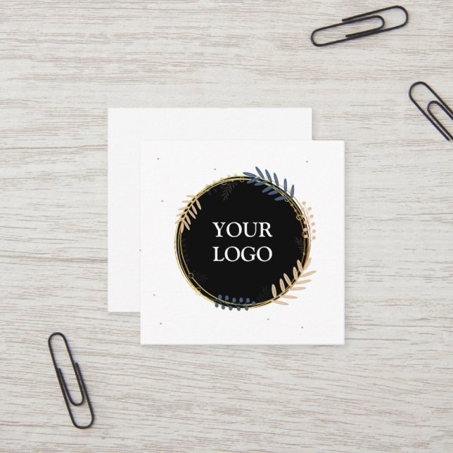 Personalized Custom Your Own Logo Square Business  Card (Front/Back In Situ)