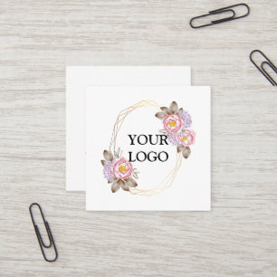Personalized Custom Your Own Logo Square Business Card