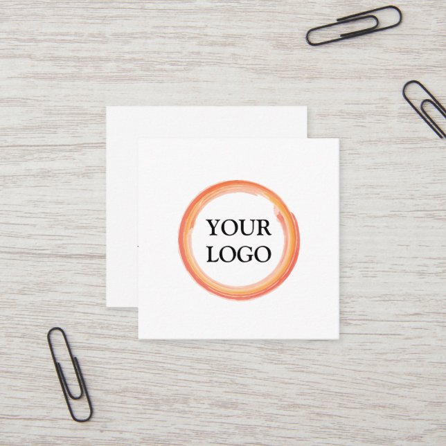 Personalized Custom Your Own Logo  Square Business Card (Front/Back In Situ)