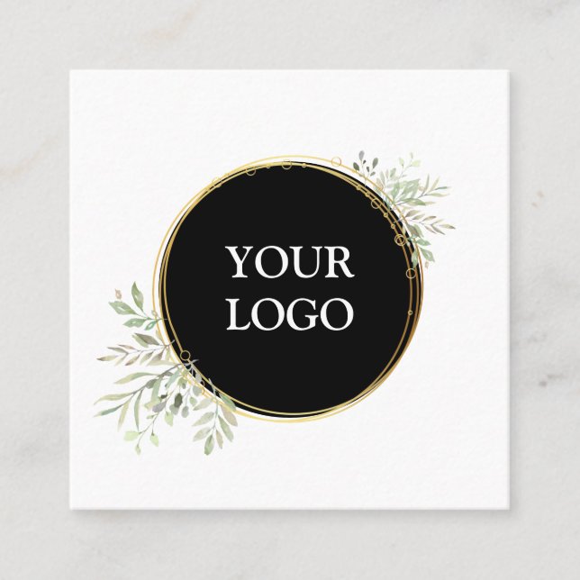 Personalized Custom Your Own Logo Square Business Square Business Card (Front)