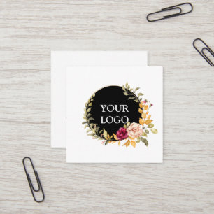 Personalized Custom Your Own Logo Square Business  Square Business Card