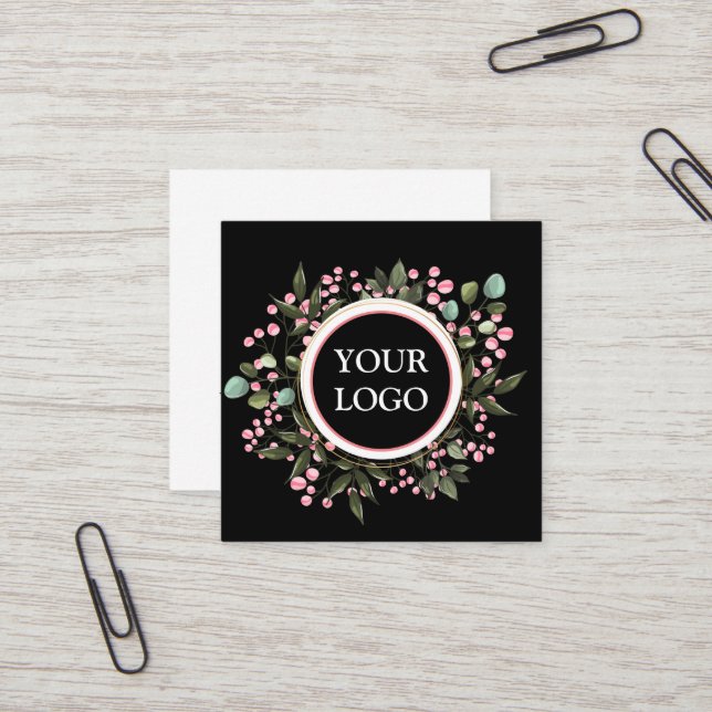 Personalized Custom Your Own Logo Square Business  Square Business Card (Front/Back In Situ)