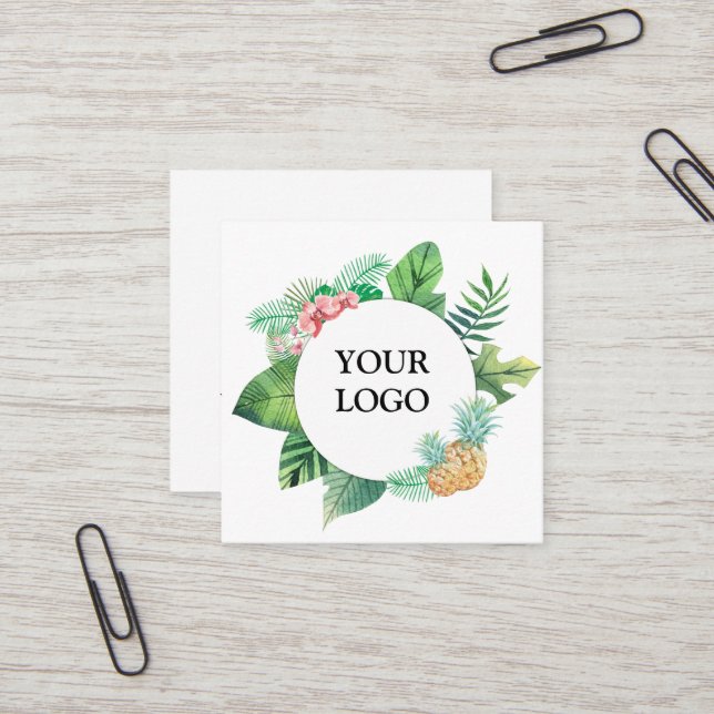 Personalized Custom Your Own Logo Square Business  Square Business Card (Front/Back In Situ)