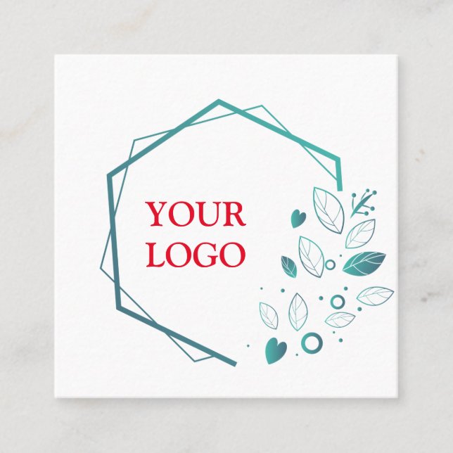 Personalized Custom Your Own Logo Square Business Square Business Card (Front)