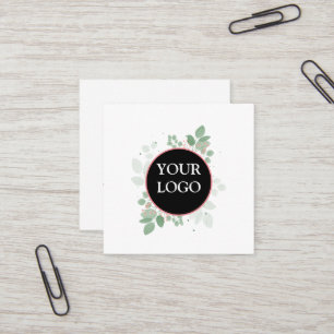 Personalized Custom Your Own Logo Square Business  Square Business Card